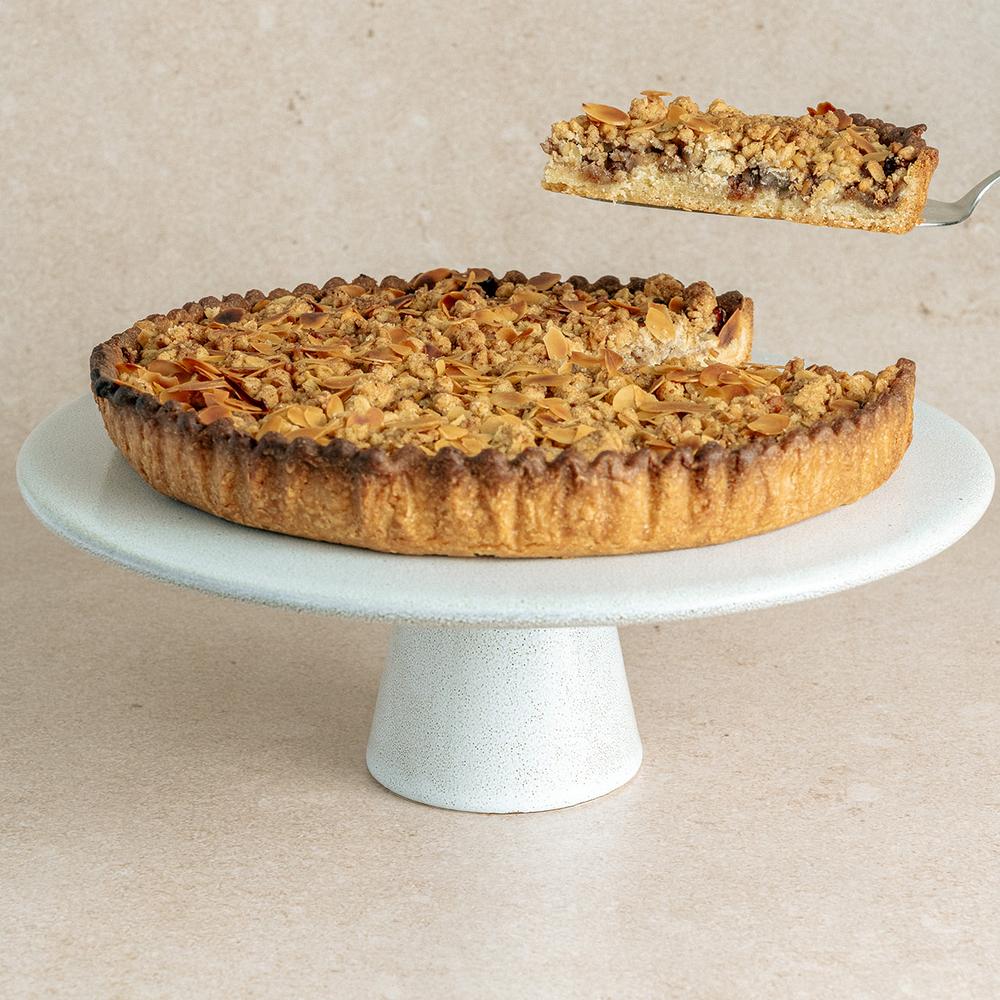 Appelcrumble met amandelschilfers