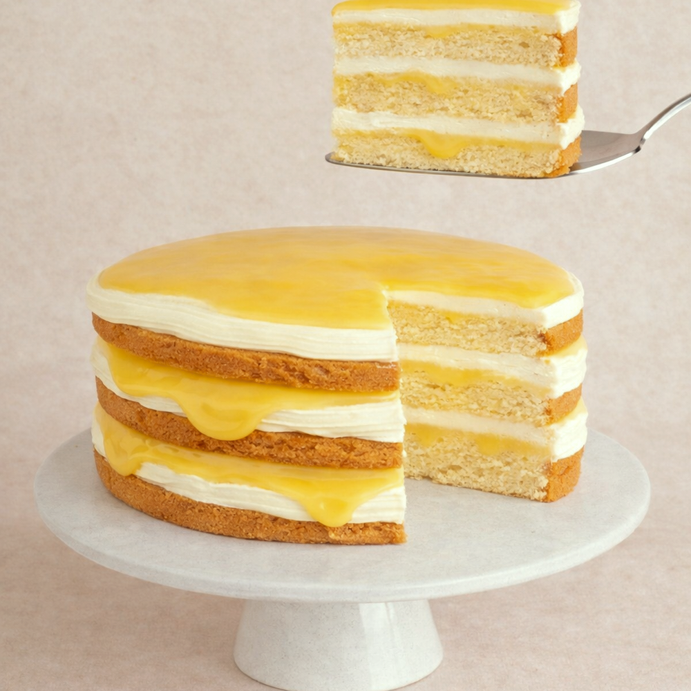 Lemon curd vanille cake